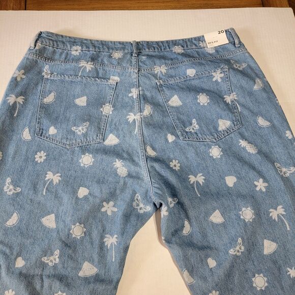 Forever 21 Printed Denim Plus Size 90's Fit Denim Jeans - Size 20 NWT - Picture 4 of 6